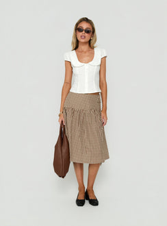 Gardinia Collared Button Down Top White