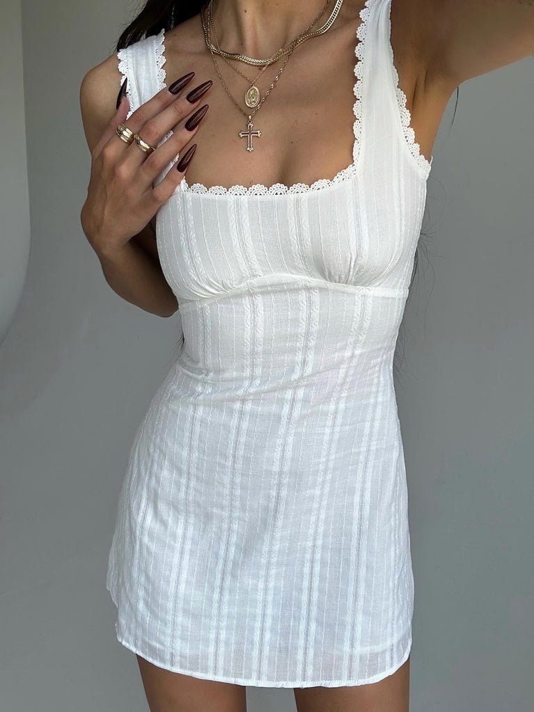 Dasha Mini Dress White Lower Impact