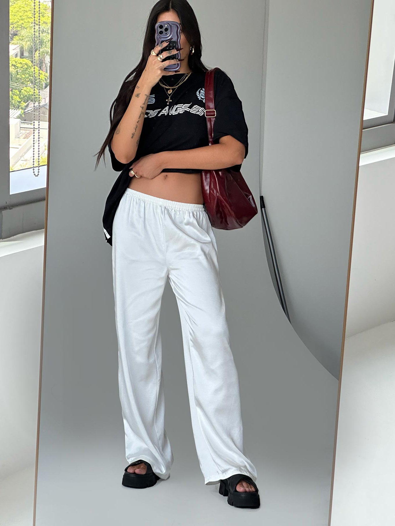 product Princess Polly High Waisted Pants  Nixie Pants White