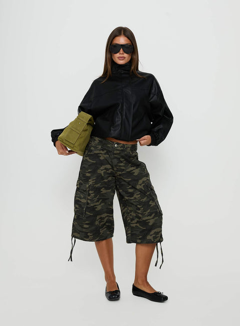 Hudsen Longline Cargo Shorts Camo