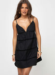 Princess Polly Plunger  Kolli Mini Dress Black