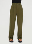 Princess Polly High Rise  O'mealy Pants Green