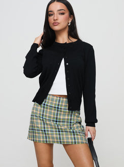   front view of model wearing Princess Polly Jacklin Mini Skirt Multi Check Mini Skirts 