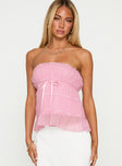 Avelina Strapless Top Pink