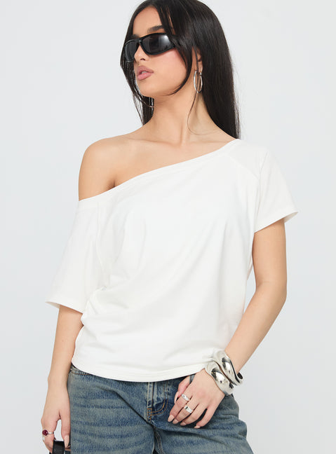 Icon Baby Off Shoulder Top White