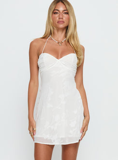 Laurana Tie Back Mini Dress White