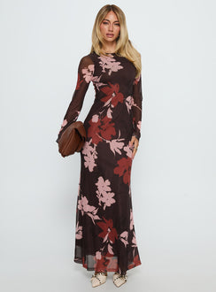 Istefania Long Sleeve Maxi Dress Multi