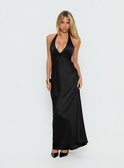 Odyssa Halter Maxi Dress Black