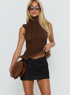 Darbi Denim Mini Skort Raw Denim