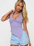 Chilli Halter Top Lilac