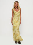 Fernwood Maxi Dress Yellow Multi