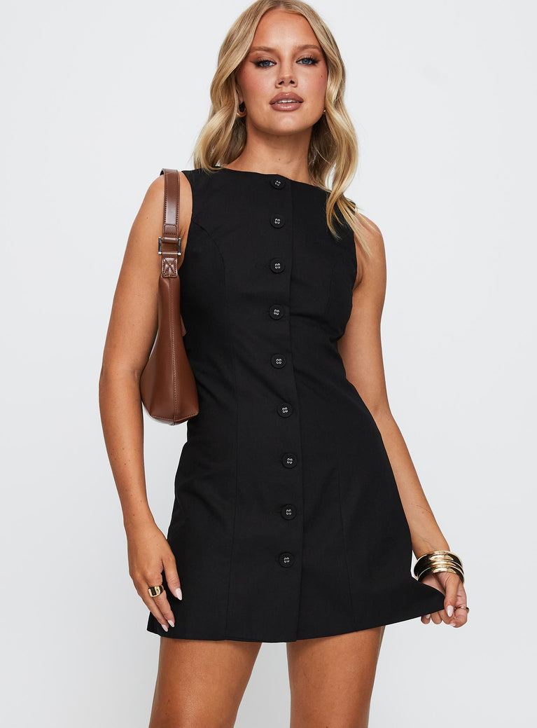 Common Sense Mini Dress Black