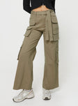 Princess Polly high-rise  Locket Utility Cargo Pants Olive
