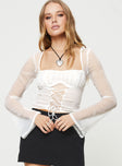 Rinnie Long Sleeve Top Ivory