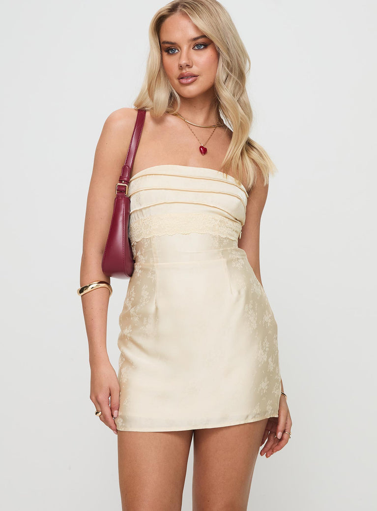 Busiate Strapless Mini Dress Champagne