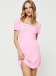 Princess Polly Square Neck  Jerri Mini Dress Pink