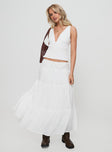 Cherry On Top Maxi Skirt White