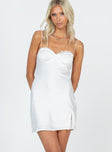 product Princess Polly Sweetheart Neckline  Snowbird Mini Dress White Tall