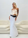 Belle Knit Maxi Skirt White Tall Princess Polly  Maxi 