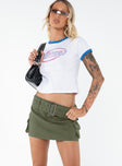 Iconic Cargo Mini Skirt Khaki Tall Princess Polly  Mini 