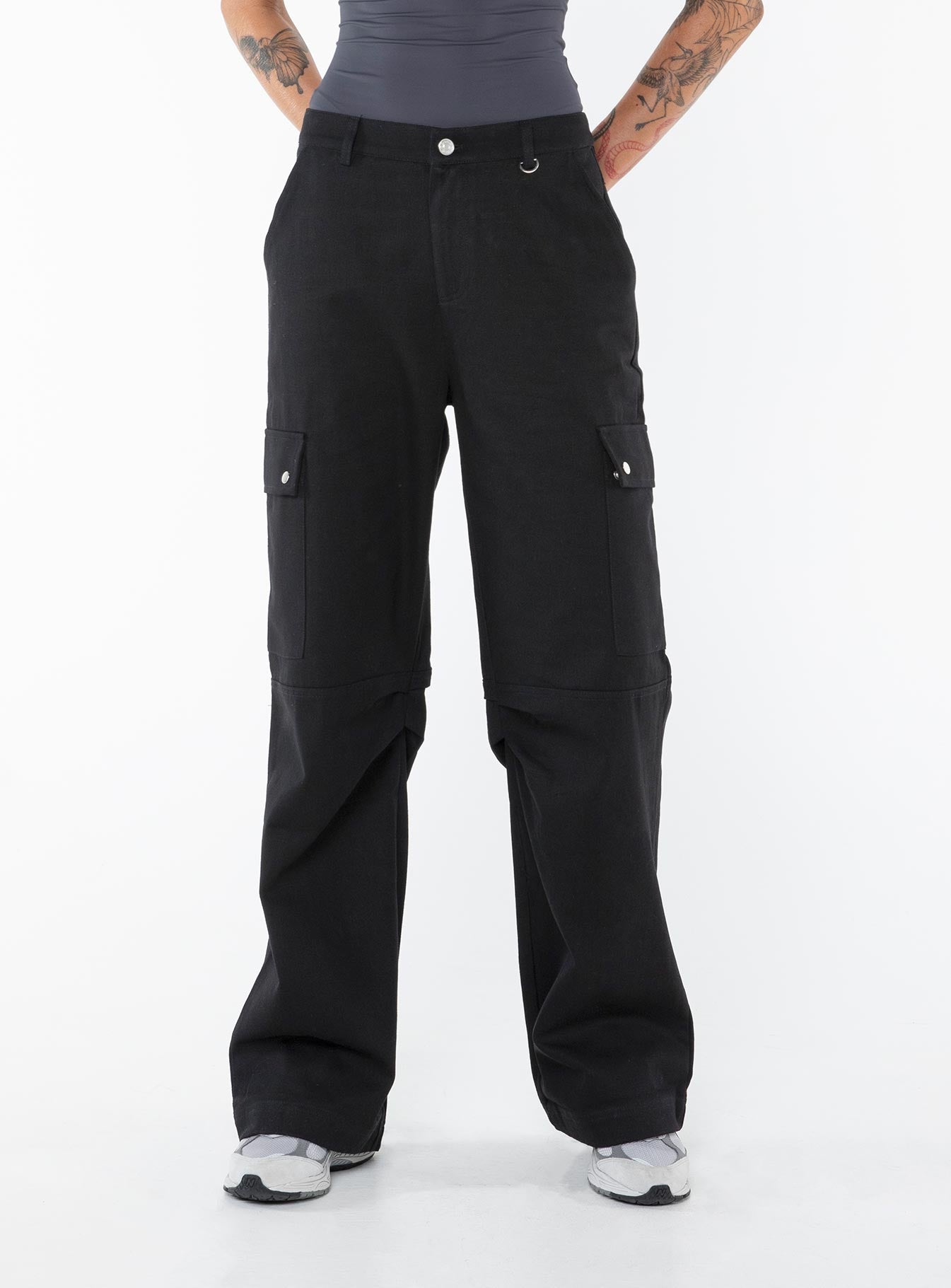 Fallout Mid Rise Cargo Pants Black Tall