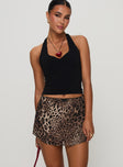 Tejano Mini Skirt Leopard Tall