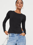 product Princess Polly Full Sleeves High Neck  Uzo Long Sleeve Top Black