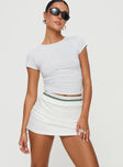 Skort Thick elasticated waistband, built-in shorts, split sides Good stretch, unlined  Princess Polly Lower Impact