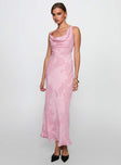 Brietta Cowl Maxi Dress Pink