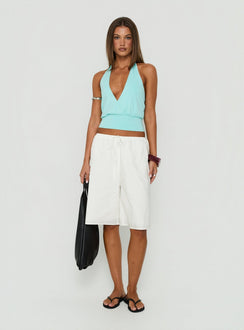 Avirea Relaxed Longline Shorts White