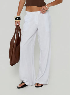 Syrena Tailored Wide Leg Pant White