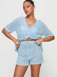 Beach Day Knit Set Light Blue