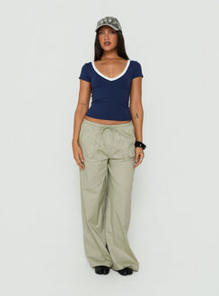 Toren Drawstring Straight Leg Pants Stone