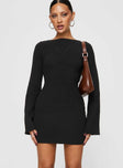 product Princess Polly High Neck  Malcalm Long Sleeve Mini Dress Black