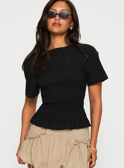   front view of model wearing Princess Polly Palloma Bubble Hem Mini Skirt Beige Mini Skirts 