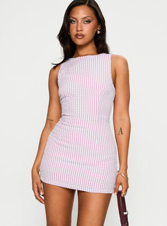 Yumiko Romper Pink Check