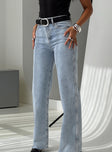 Karlina High Rise Straight Leg Jean Light Wash