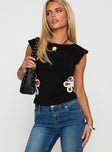 Currents Cut Out Detail Top Black