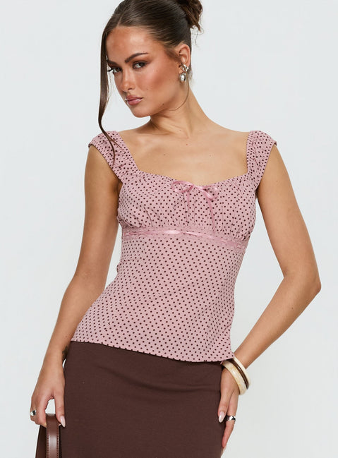 Garconne Top Pink Polka