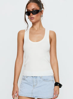 Kyrella Longline Vest Top White