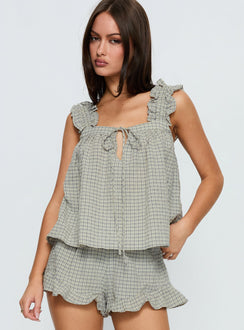 Santabelle Frill Top Check