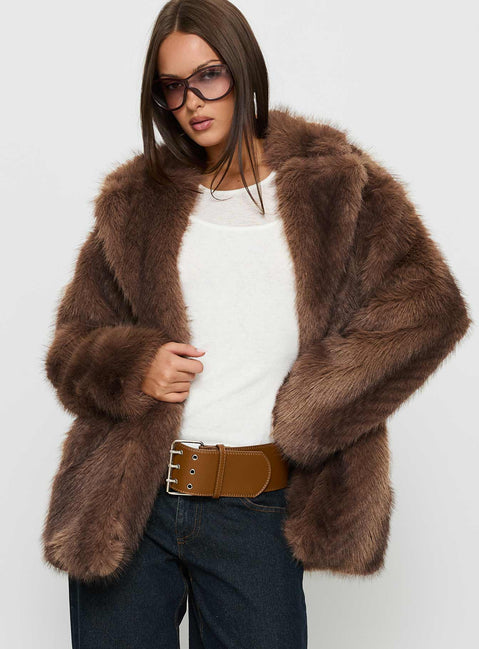 Super Trouper Faux Fur Jacket Multi