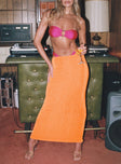 product Harriette Maxi Skirt Orange Princess Polly  Maxi 