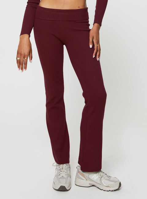 product Princess Polly High Waisted Pants High Waisted Pants High Waisted Pants High Waisted Pants  Westaway Pants Burgundy