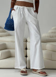 product Princess Polly High Waisted Pants  Nalinee Pants White