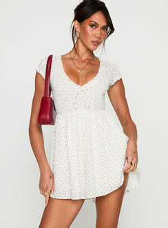 Sweet Talk Playsuit White Floral
