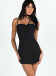 product Princess Polly Asymmetric Neckline  Manas Mini Dress Black