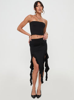 Celestia Ruffle Set Black