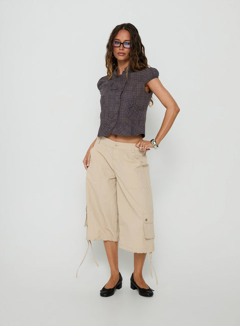 Relaxer 3/4 Cargo Trousers Beige