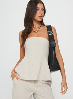 Esidora Strapless Flare Top Natural
